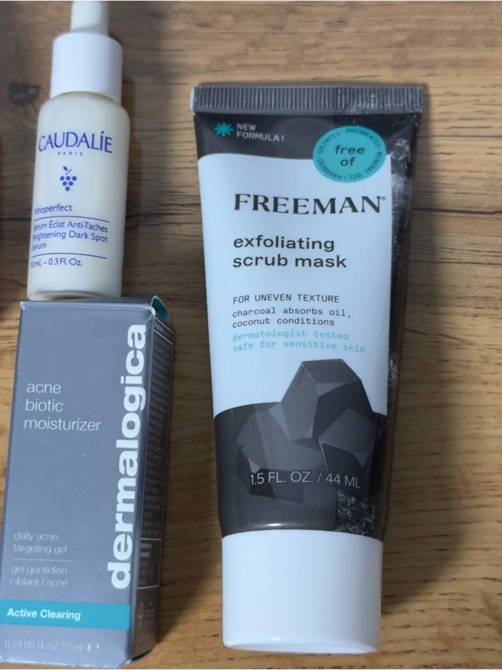 Skincare Bundle Vitamin C, Acne Care, Exfoliating Mask Dermalogica Claudalie